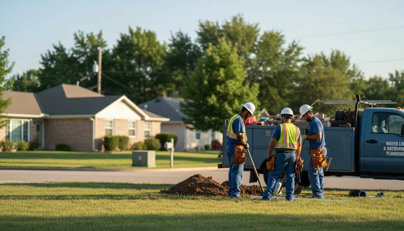 Residential water line and bathroom plumbing service in Roscoe, MT